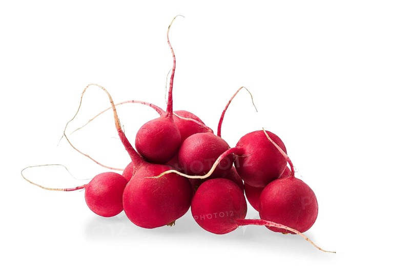 Fresh radish isolated on white background