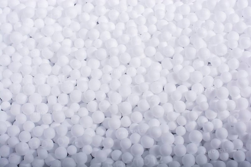 White little polystyrene foam balls as background