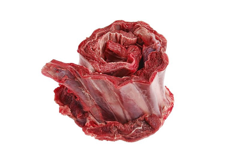 Raw fresh deer ribs isolated on white background