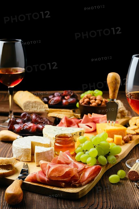 Plate with prosciutto