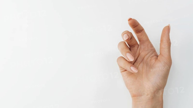 Healthy beautiful manicure flat lay