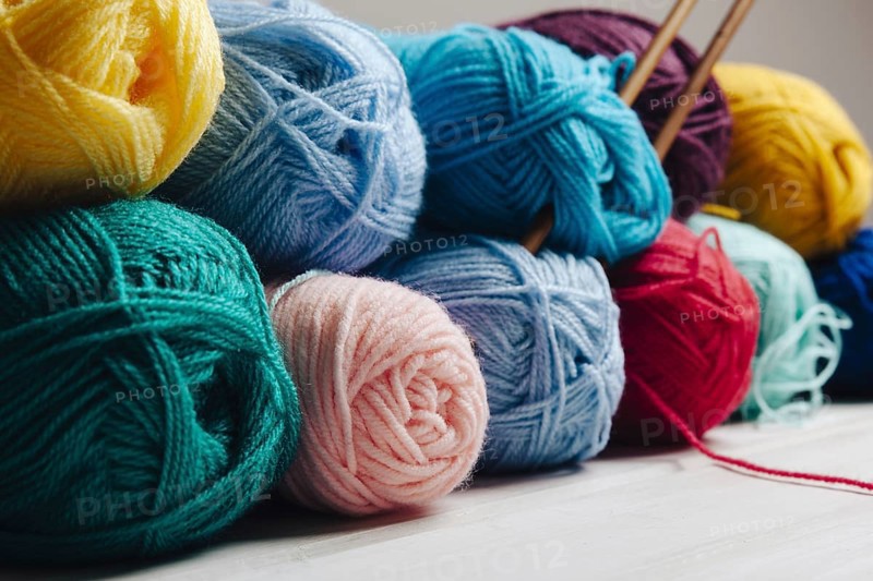 Perspective view wool balls