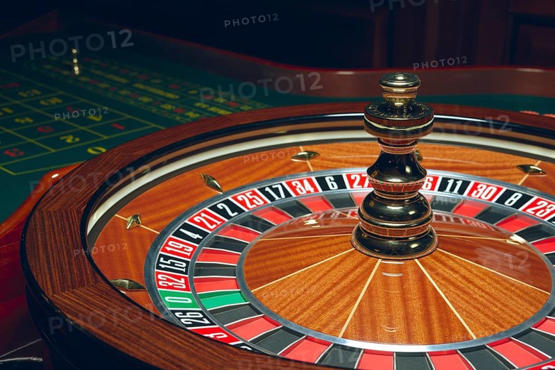 Casino Roulette with ball. Winning combination
