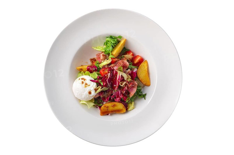Salad with fried potato