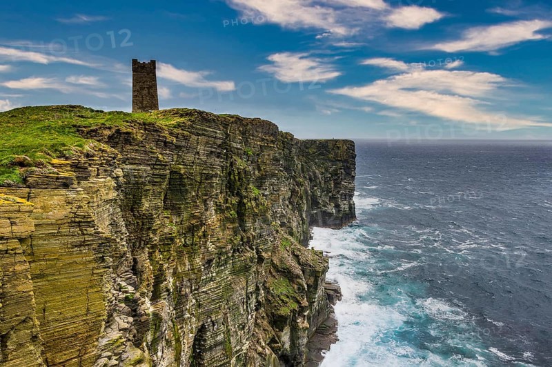 High above the cliffs