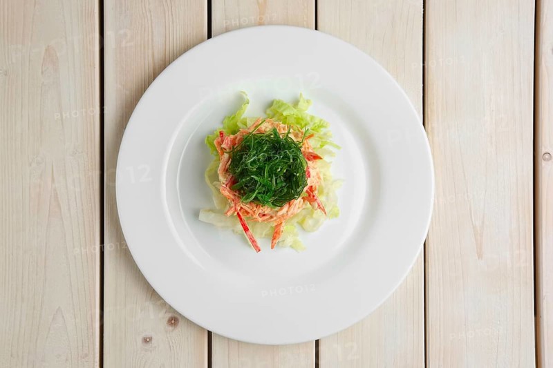 Salad with fresh cabbage