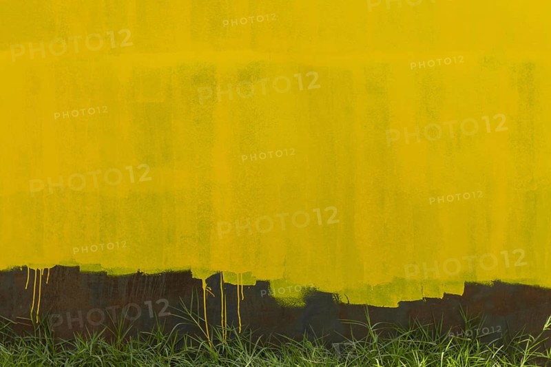Rusty metallic wall background yellow old paint