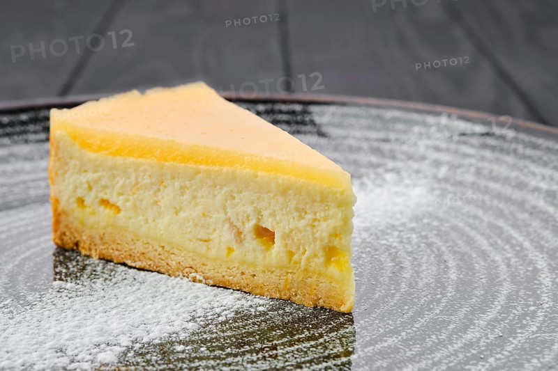 Close up view portion of pumpkin cheese cake