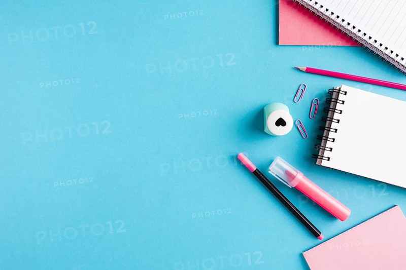 Composition with office tools desk