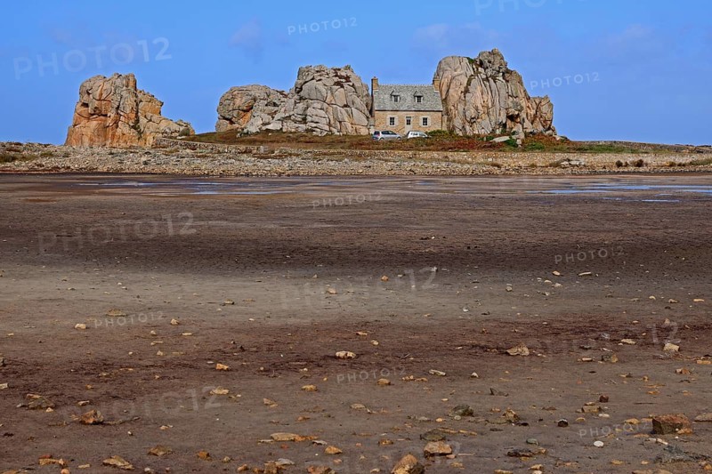 Country house between rocks near Le Gouffre