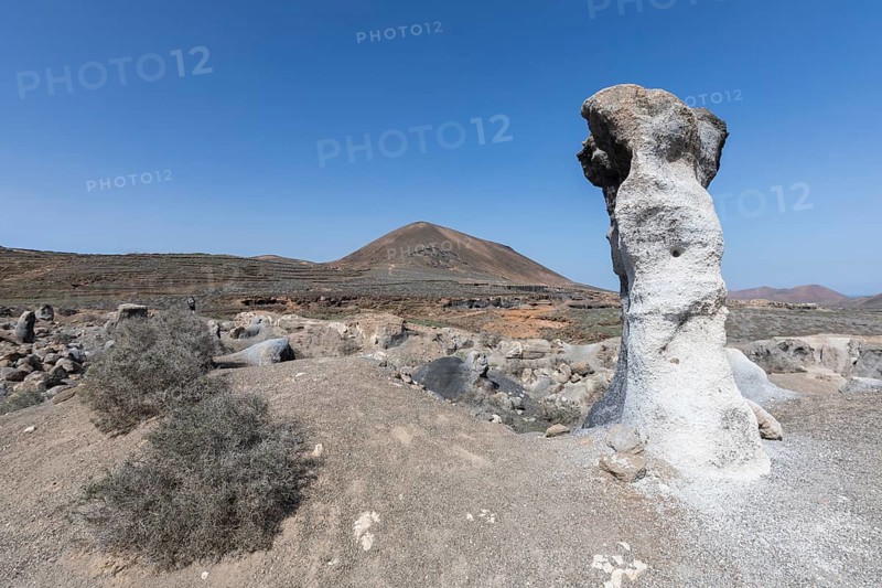 Rocky landscape around the volcano Montana de Guenia