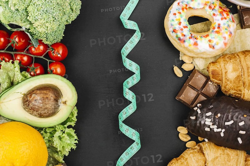 Healthy food vs unhealthy food