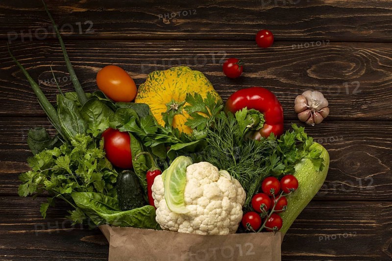 Top view vegetables wooden background. Resolution and high quality beautiful photo
