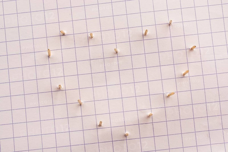 Nails make hole on paper forming a heart shape