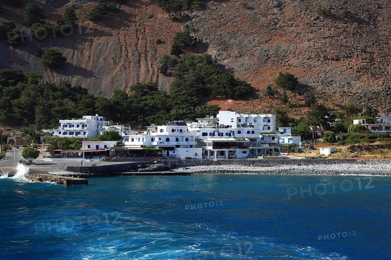 The coastal village of Agia Roumeli is the entrance or exit to the Samaria Gorge