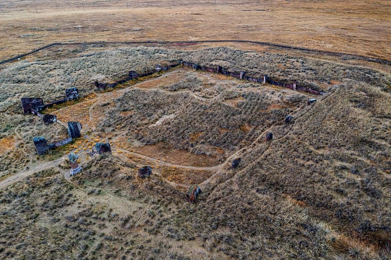 Aerial of Salbyksky Mound