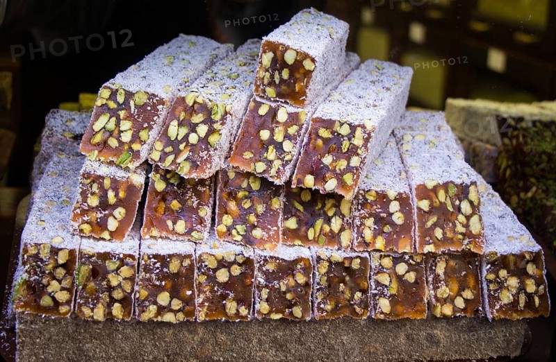 Load of traditional turkish delight rahat lokum