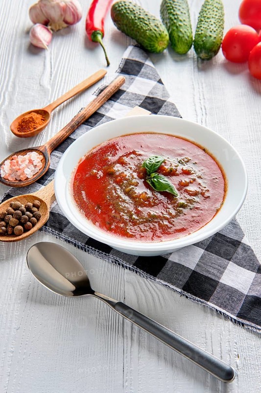 Tomato soup with basil