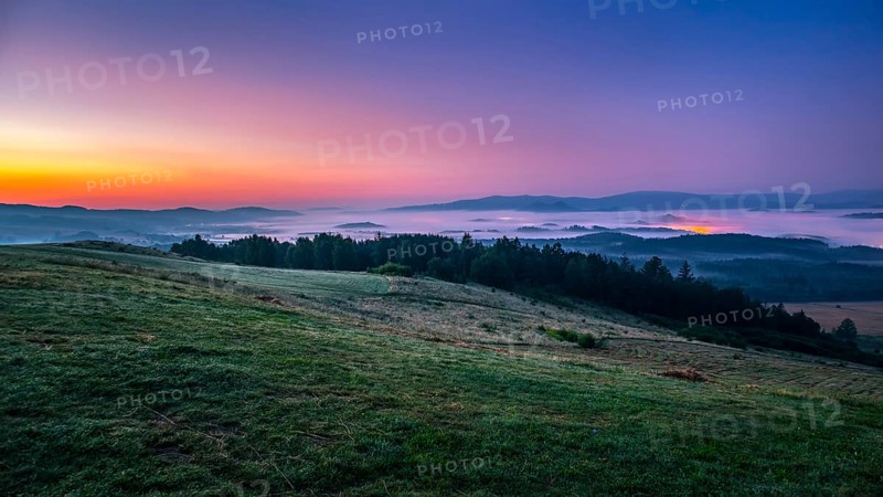 Beautiful sunrise in the mountains