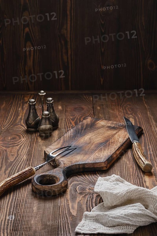 Empty wooden cutting board