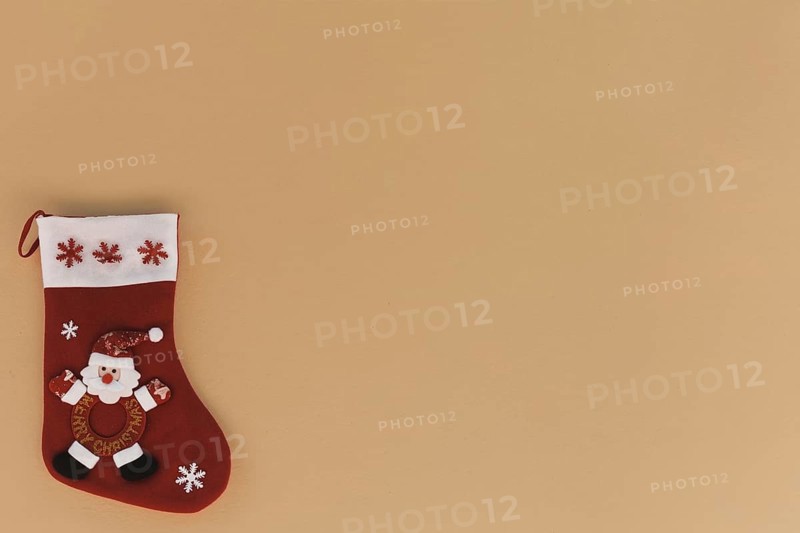 Christmas background with christmas sock
