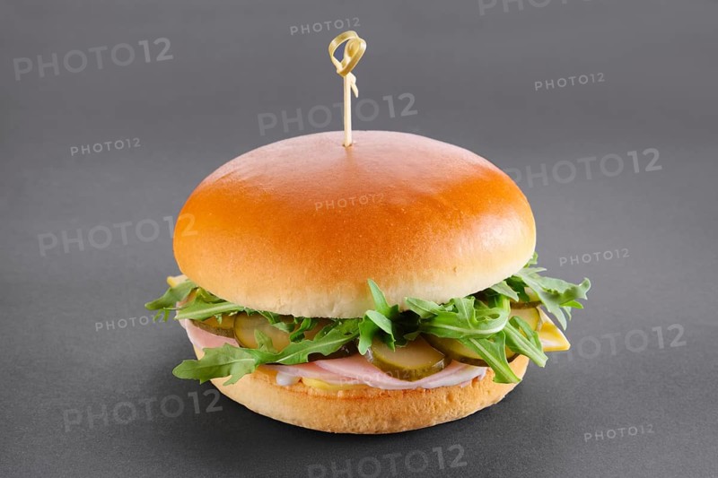 Simple burger with ham