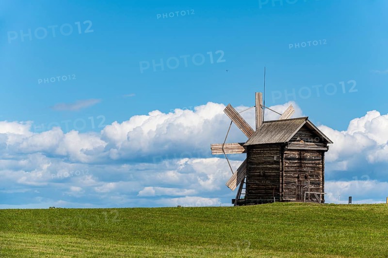 Wooden windmill