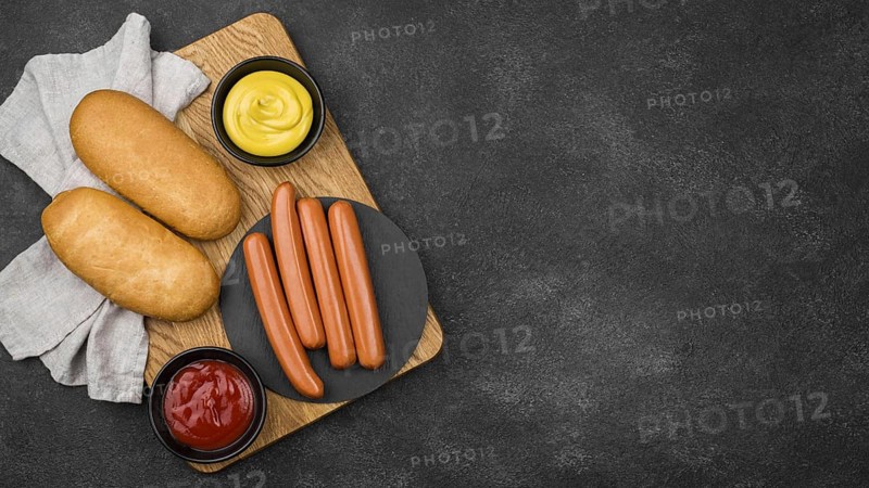 Flat lay food frame with copy space