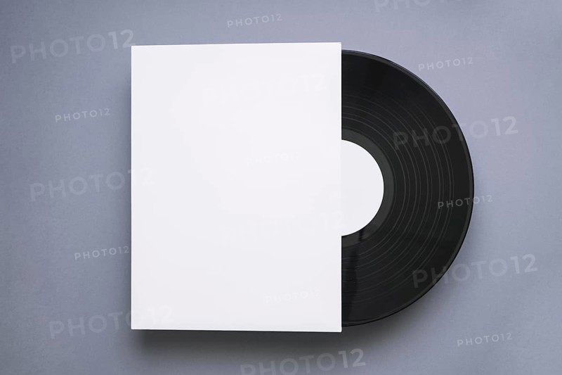 Vinyl mockup with paper. Resolution and high quality beautiful photo