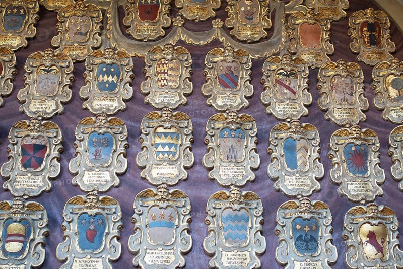 Coat of arms in the Biblioteca Comunale dell'Archiginnasio