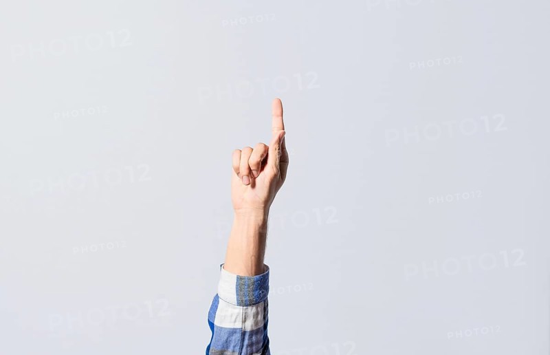 Counting number ONE in sign language. Deaf and dumb counting the number ONE in sign language