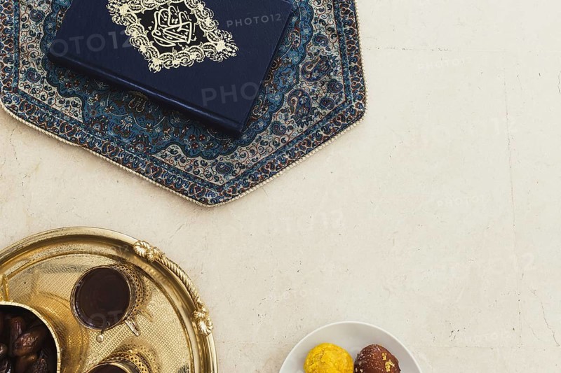 Ramadan concept with quran copyspace