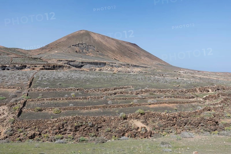 Rocky landscape around the volcano Montana de Guenia