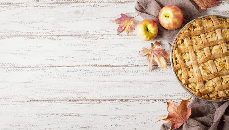 Top view apple pie thanksgiving with copy space. Resolution and high quality beautiful photo