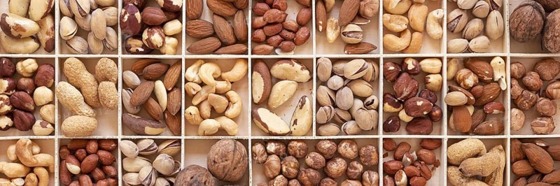 Top view nuts arrangement concept. Resolution and high quality beautiful photo