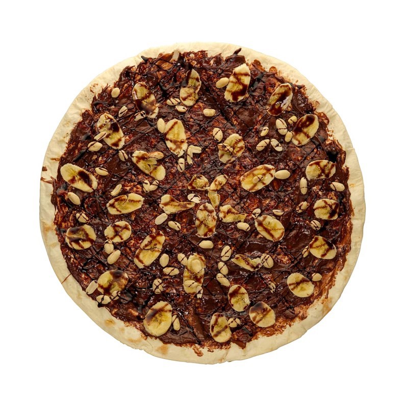 Sweet flat cake with banana