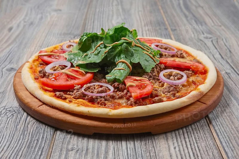 Pizza with meat