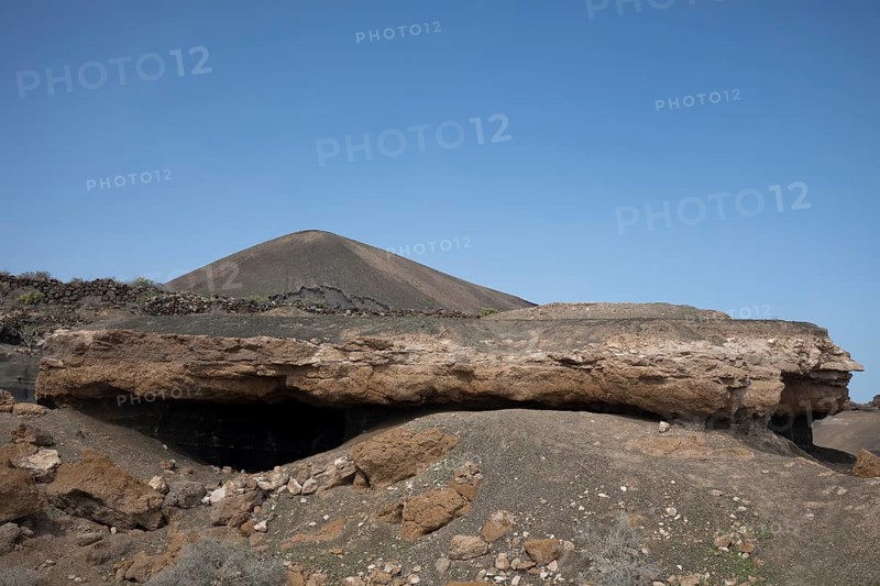 Rocky landscape around the volcano Montana de Guenia