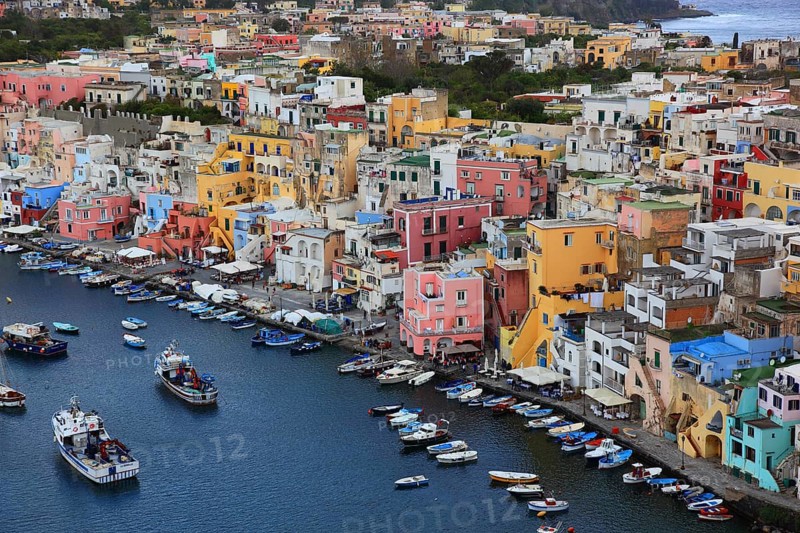Corricella district with the port
