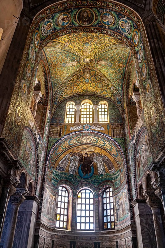 Beautiful mosaics in the Basilica di San Vitale