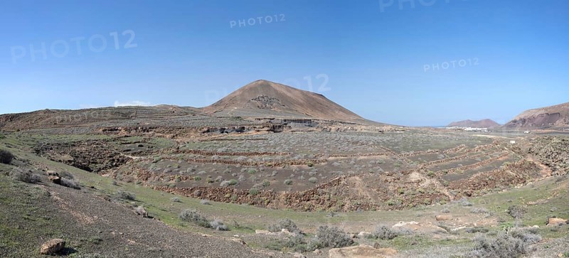 Rocky landscape around the volcano Montana de Guenia