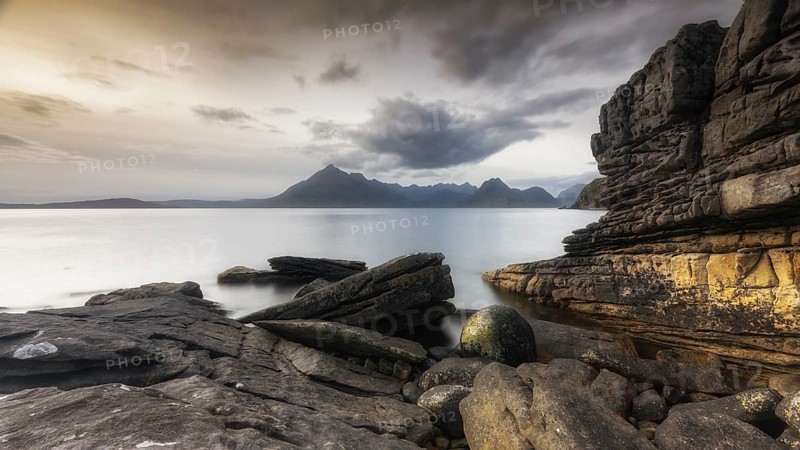 Evening atmosphere on the coast near Elgol
