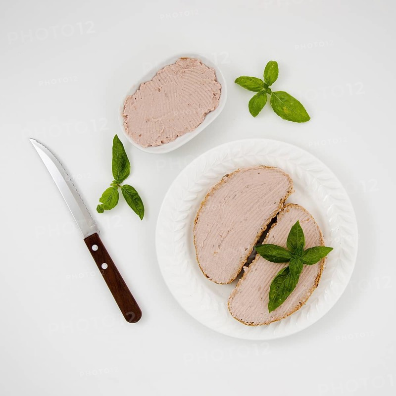 Delicious pate sandwiches plate
