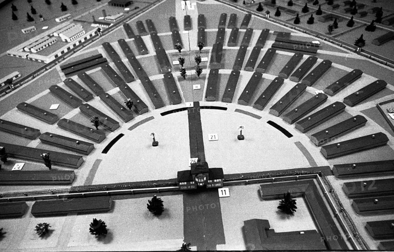 A model of the Sachsenhausen concentration camp was presented to the public in 1970 by the concentration camp committee