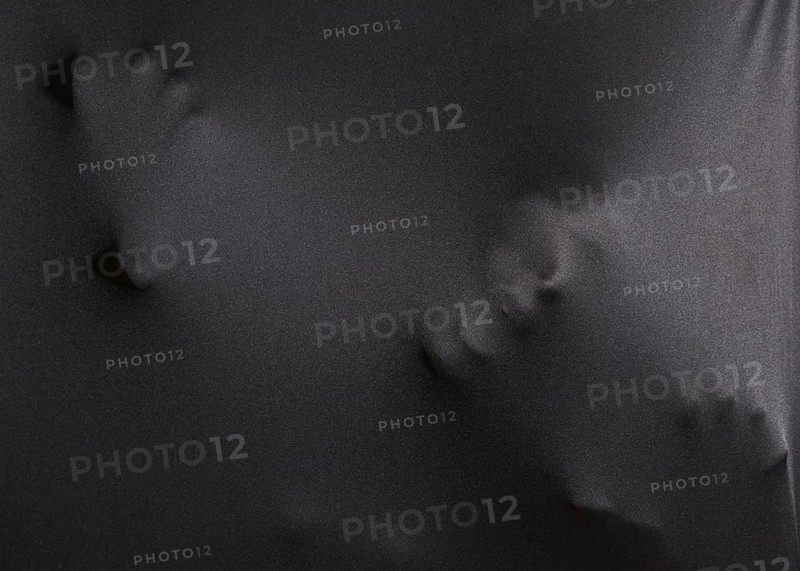Imprint human face hands cloth