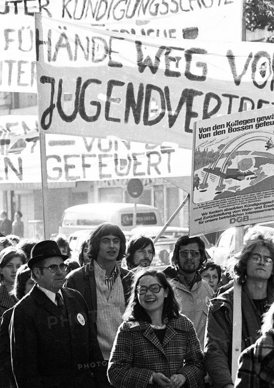 A demonstration initiated by the German Federation of Trade Unions