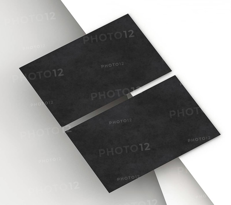 Blank corporate stationery black business card paper