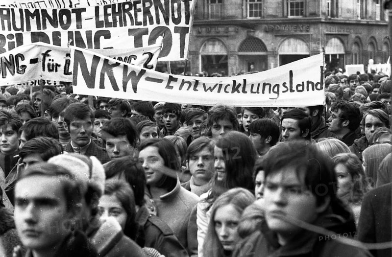Students in the Ruhr area in the years 1965 to 1971 demonstrated in the Ruhr cities of Dortmund