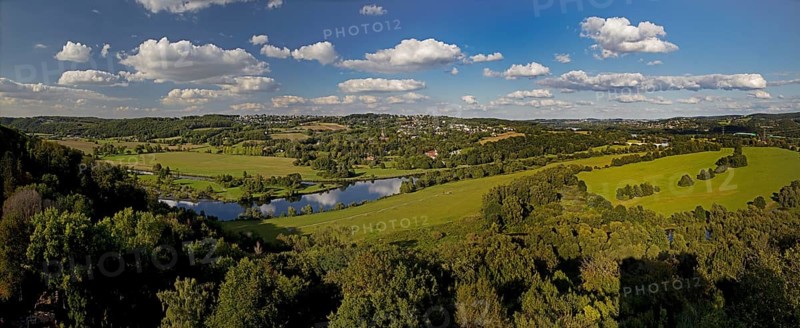 The Ruhr Valley with the Ruhr seen from Blankenstein Castle