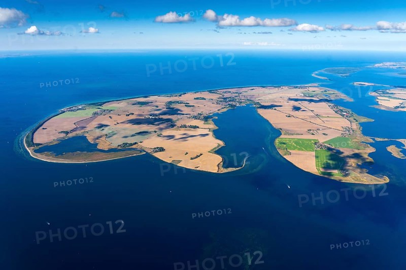 Aerial view of Poel Island in the Baltic Sea
